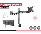 acatana ACA-D29 | Dual Monitor Mount Desk Stand 2 Arm HD LED LCD Bracket Computer Screen Holder up to 8kg  27" inches