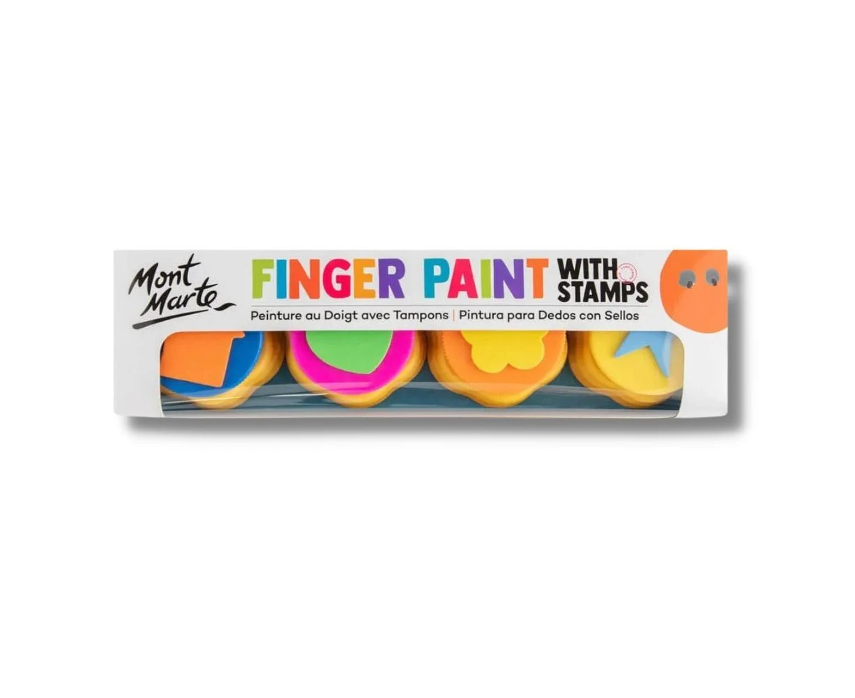 Mont Marte Kids - Colour Finger Paints with Stamp