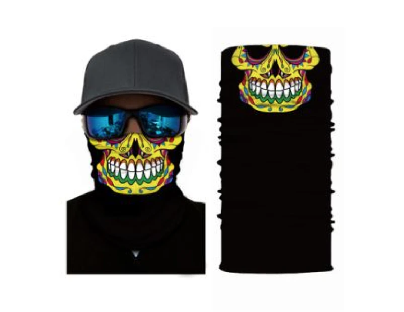 Face Tube Bandana [Pattern: Mexican Skeleton] - Multicoloured