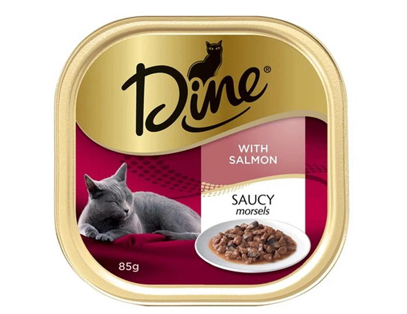 Dine Cat Food Saucy Morsels with Salmon 14 x 85g