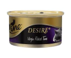 Dine Desire Cat Wet Food Virgin Flaked Tuna 24 x 85g