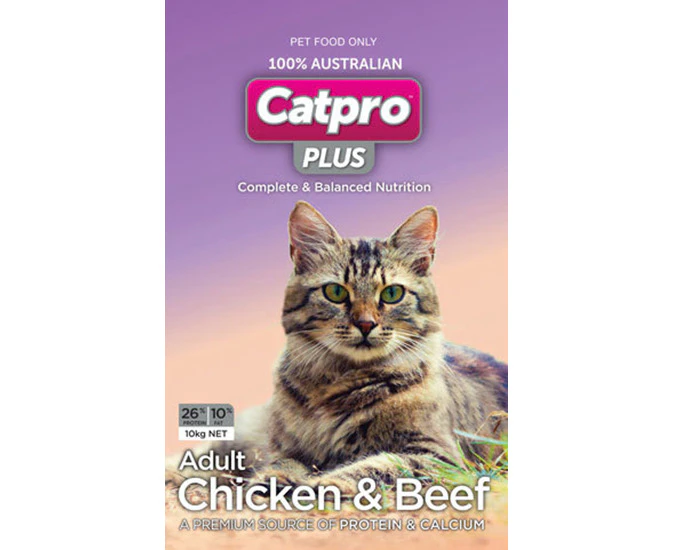 Catpro Plus Adult High Protein Chicken and Beef Dry Cat Food 10kg