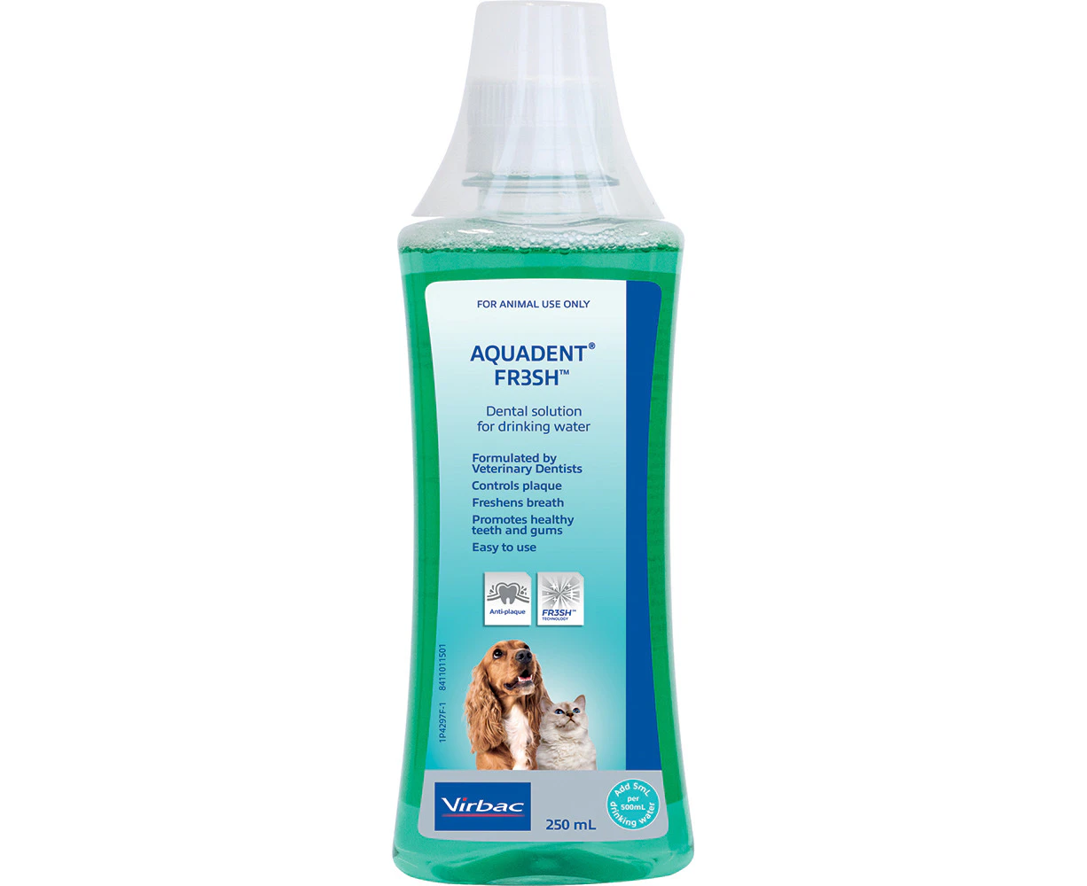 Virbac Aquadent Fresh Water Additive Dental Solution for Dog & Cats 250ml