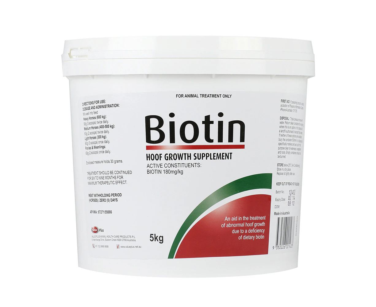 Value Plus Biotin Horse Equine Hoof Growth Supplement 5kg