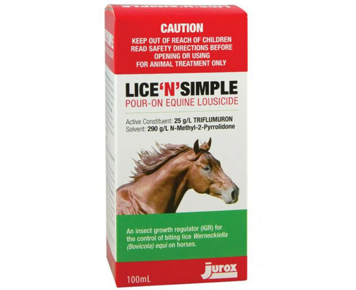 Jurox Lice N Simple Biting Lice Control 100ml