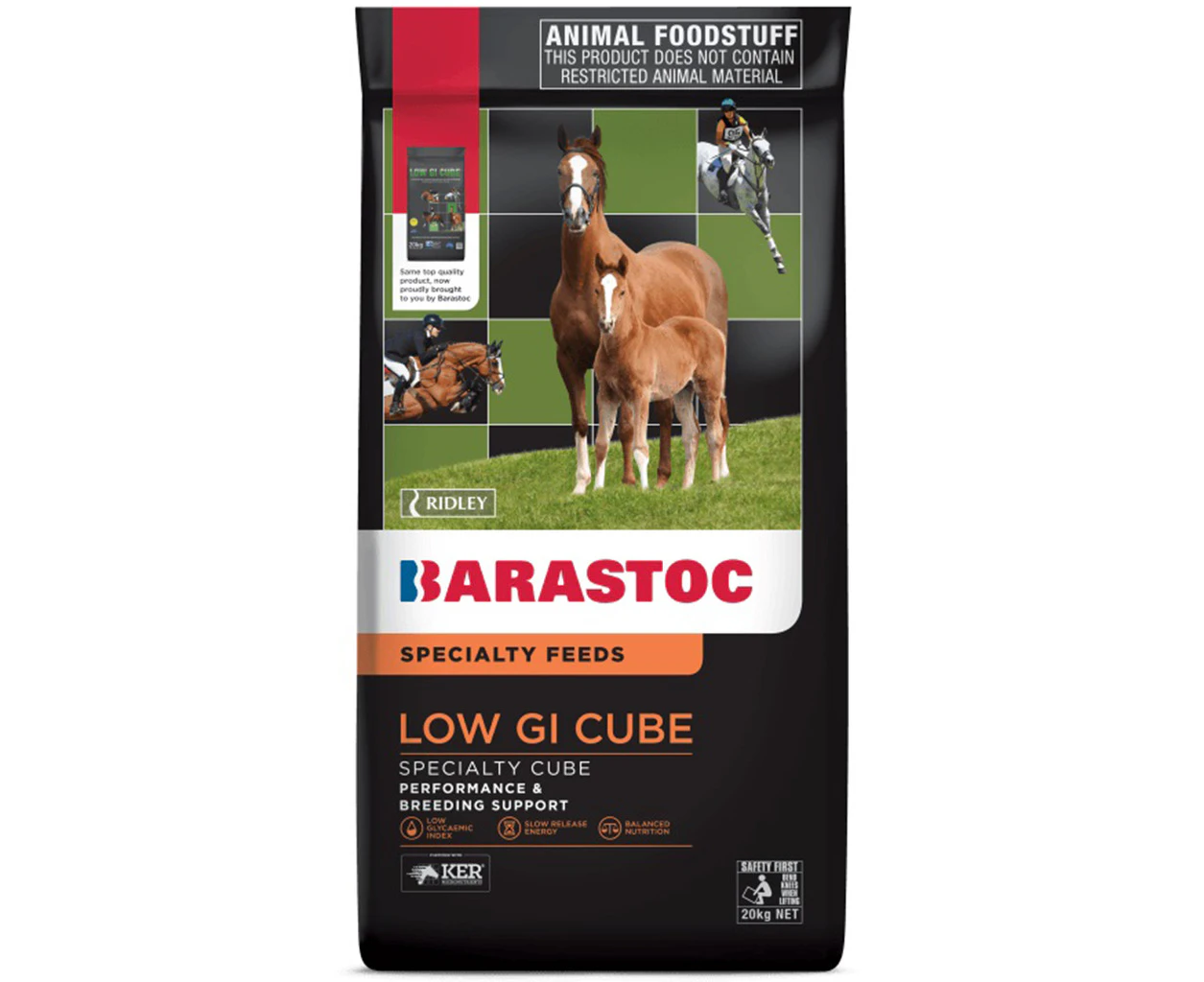 Barastoc KER Low Gi Low Glycemic Horse Feeds Stud Cube 20kg