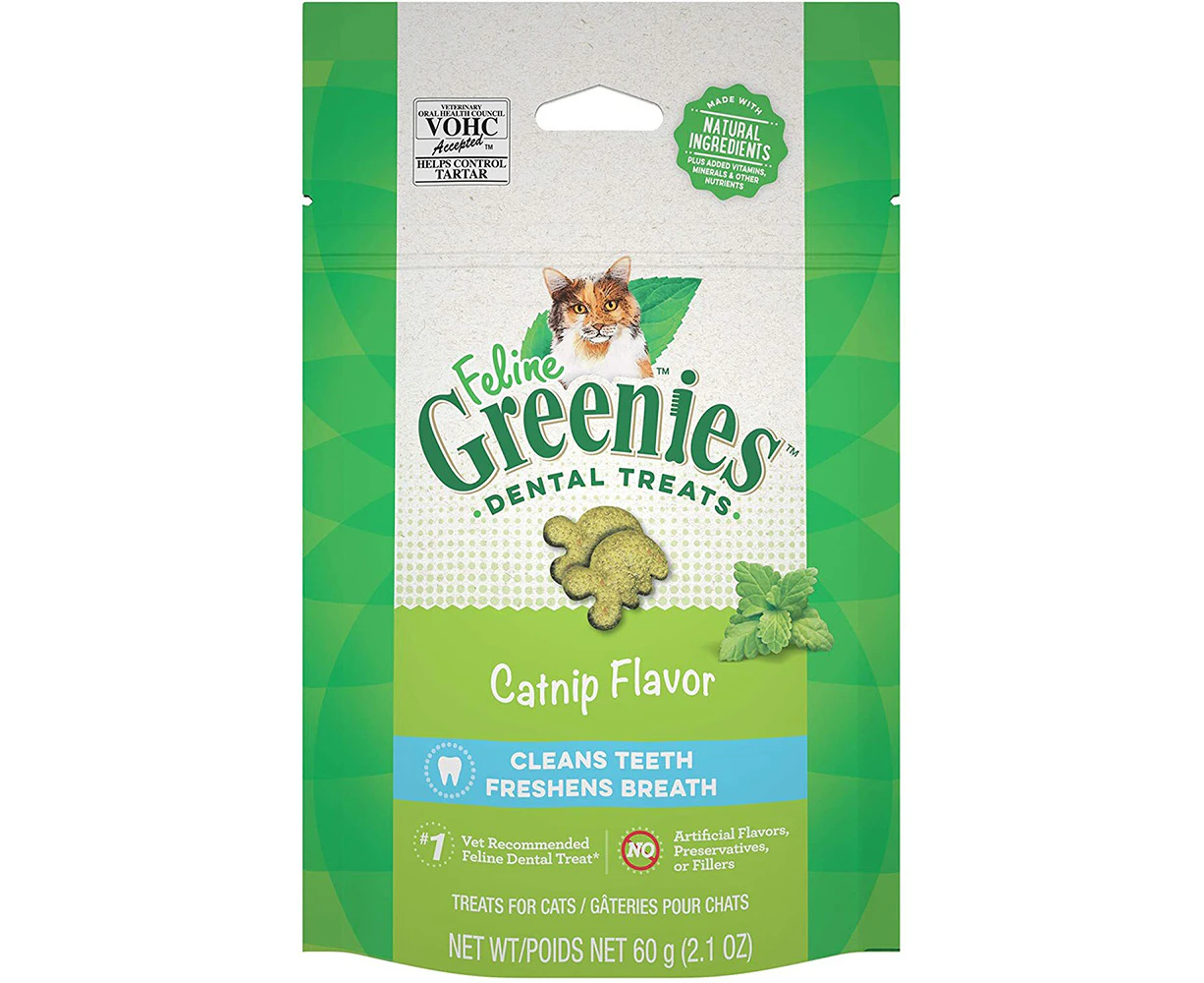 Greenies Cat Dental Treats Catnip Flavour 60g x 10 Pack