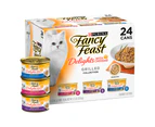Fancy Feast Wet Cat Food Delights w/ Cheddar Grilled Variety Pack 24 x 85g