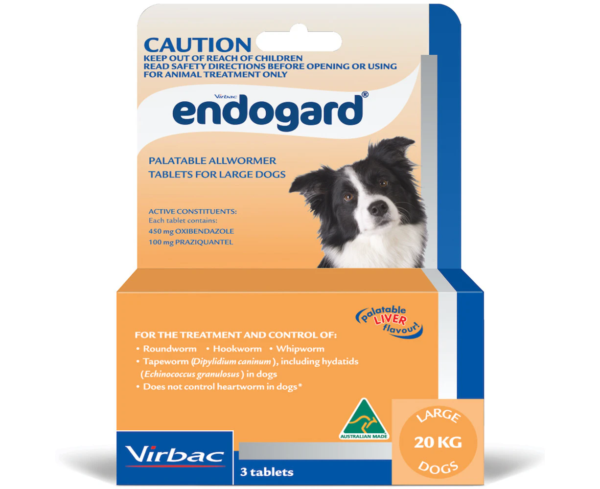 Endogard Broadspectrum All-Wormer Tablets for Large Dogs 10-20kg 3 Pack