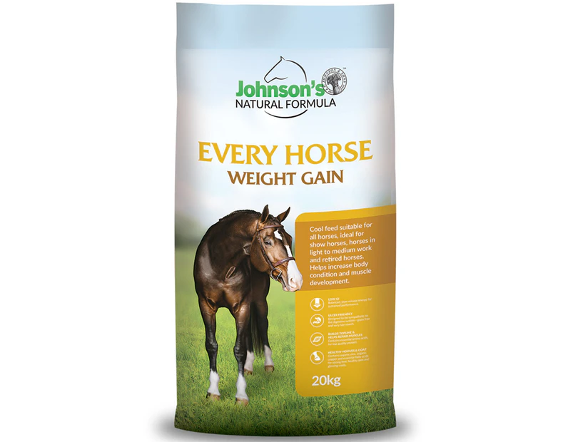 Johnsons Every Horse Weight Gain Natural Formula Complete Feed 20kg