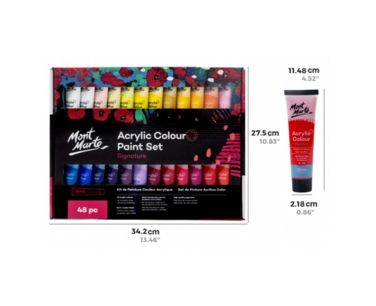 Mont Marte Acrylic Color Paint Set 6pc 50ml