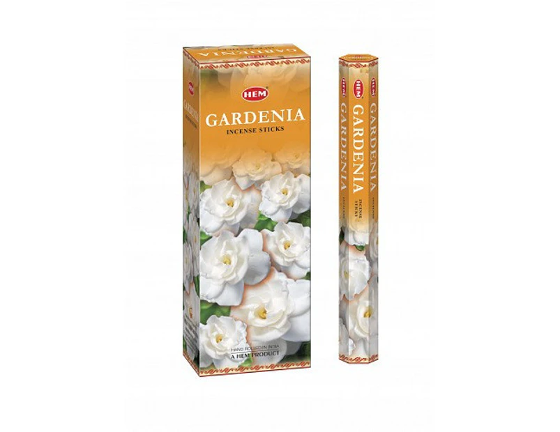 120 Gardenia Incense Sticks Bulk Pack, HEM, Zen Aromatherapy, 6 Boxes of 20 Sticks