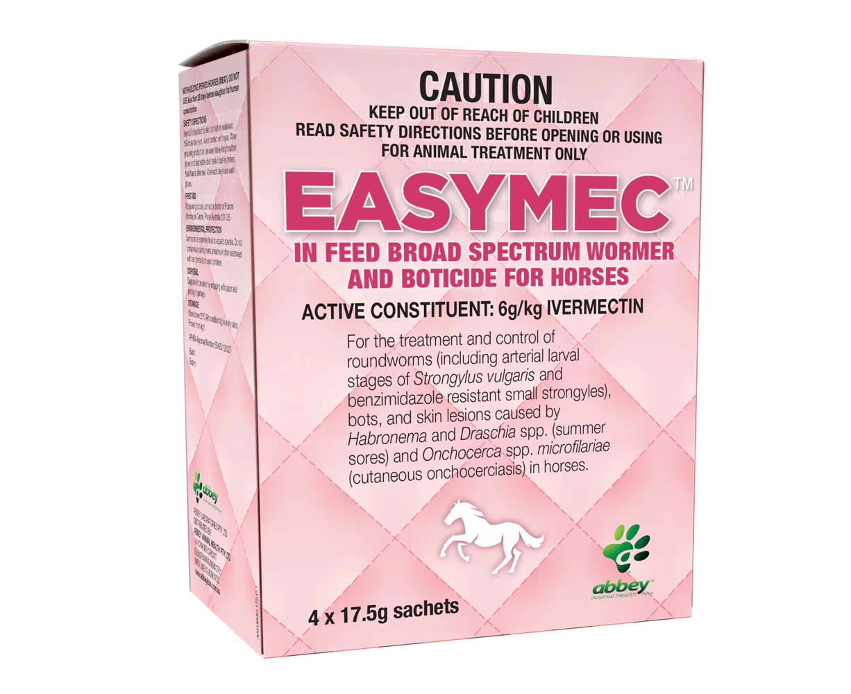 Abbey Easymec In Feed Broad Spectrum Wormer & Boticide For Horses