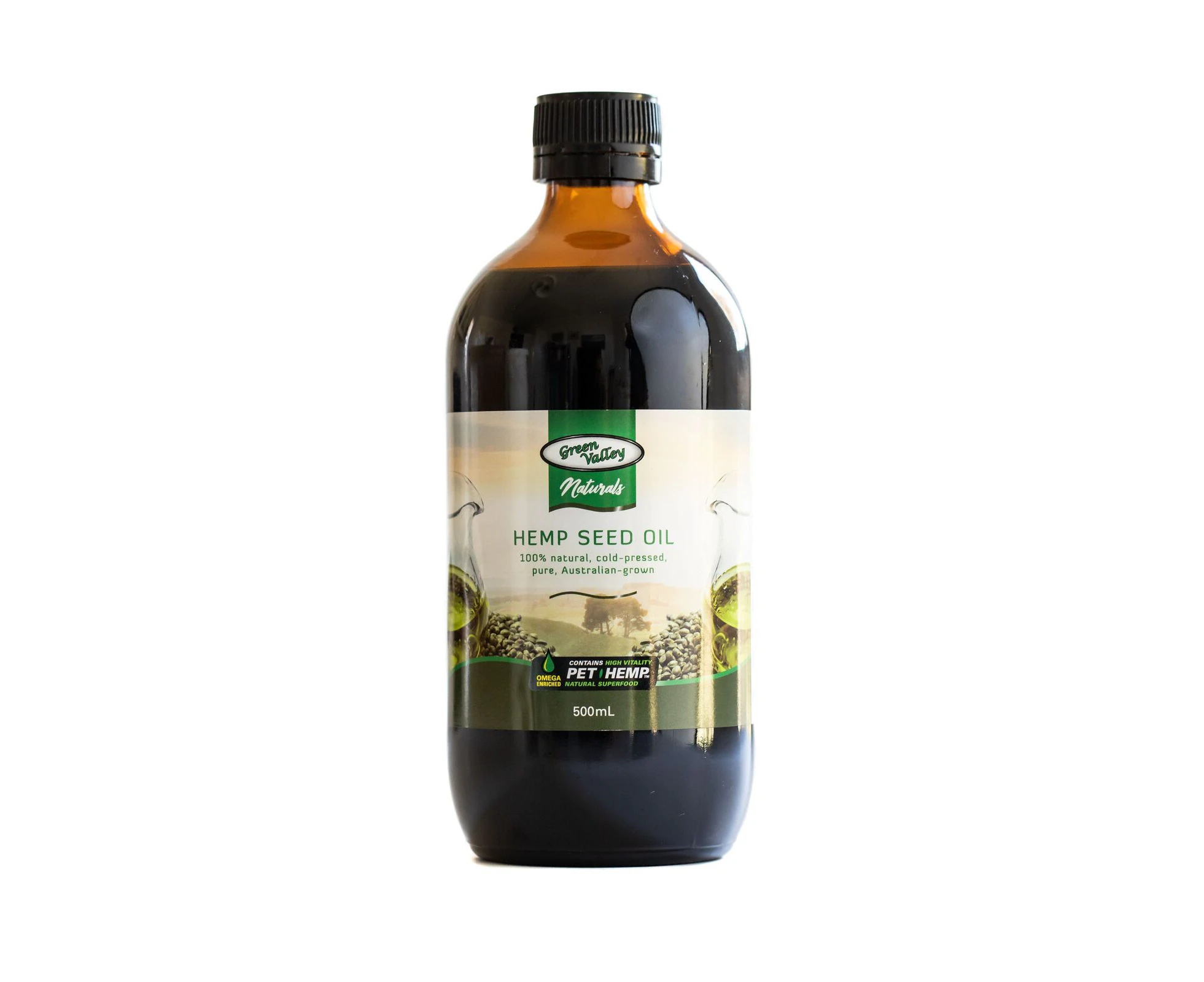 Green Valley Naturals Pure 100% Australian Hemp Oil for Pets 500mL