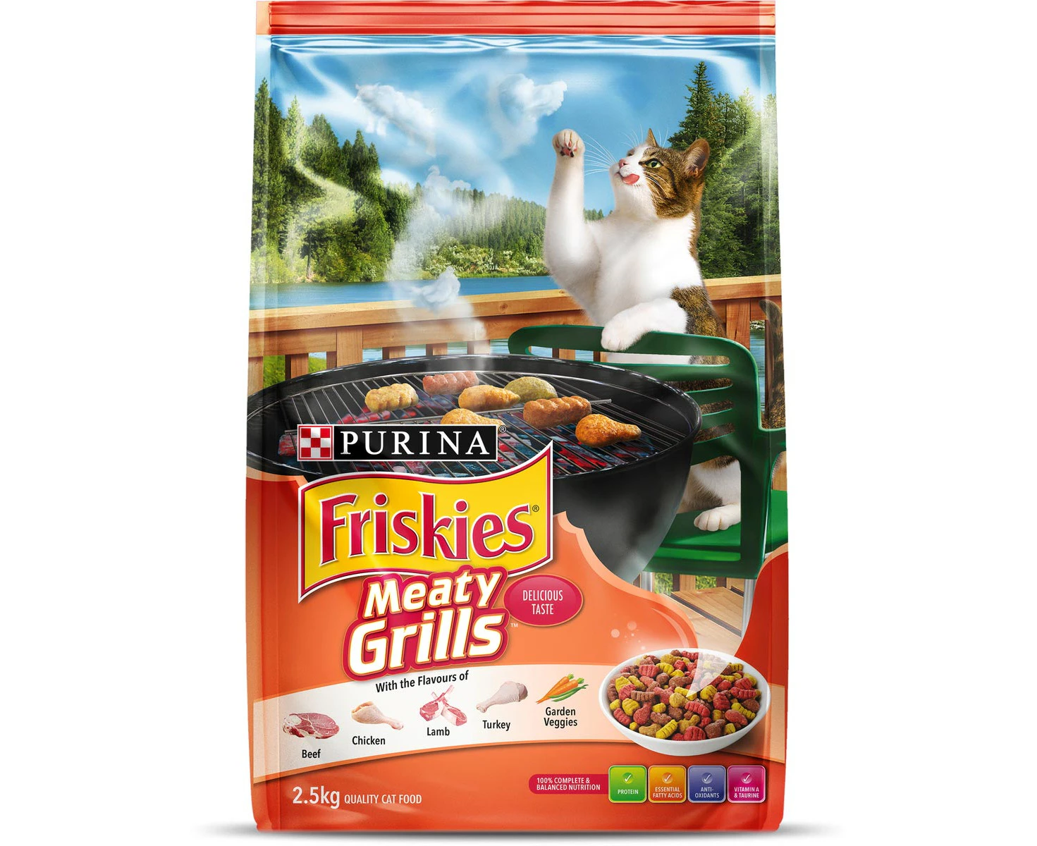 Friskies Meaty Grills Cat Dry Food 2.5kg