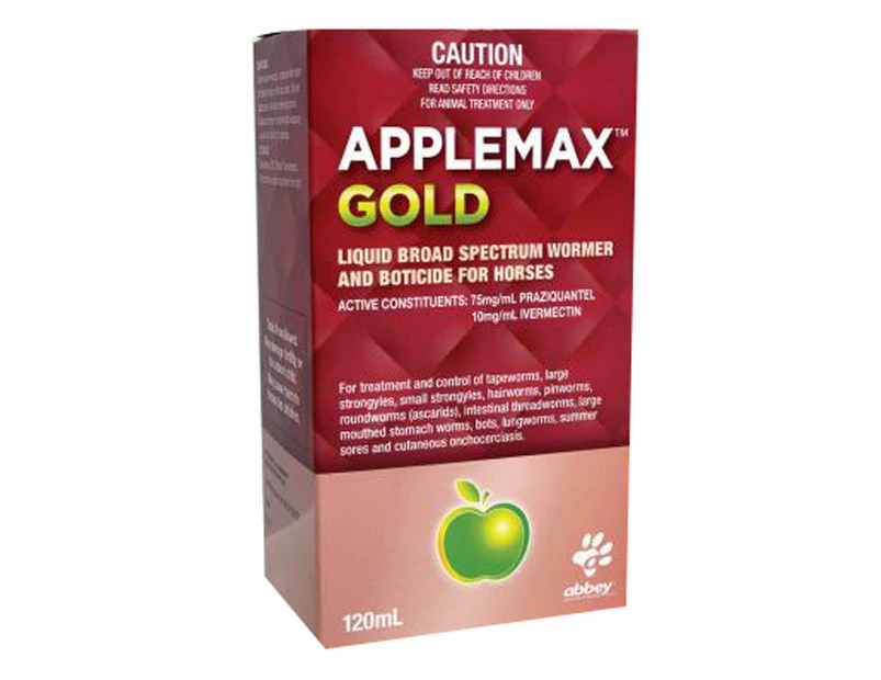 Abbey Applemax Gold Liquid Wormer for Horses 120ml