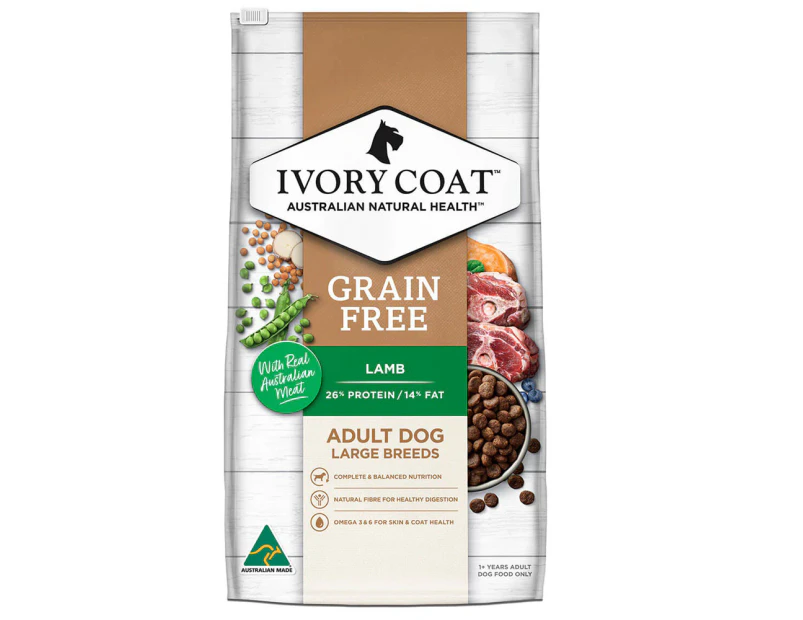 Ivory Coat Adult Large Breed Grain Free Dry Dog Food Lamb 2kg