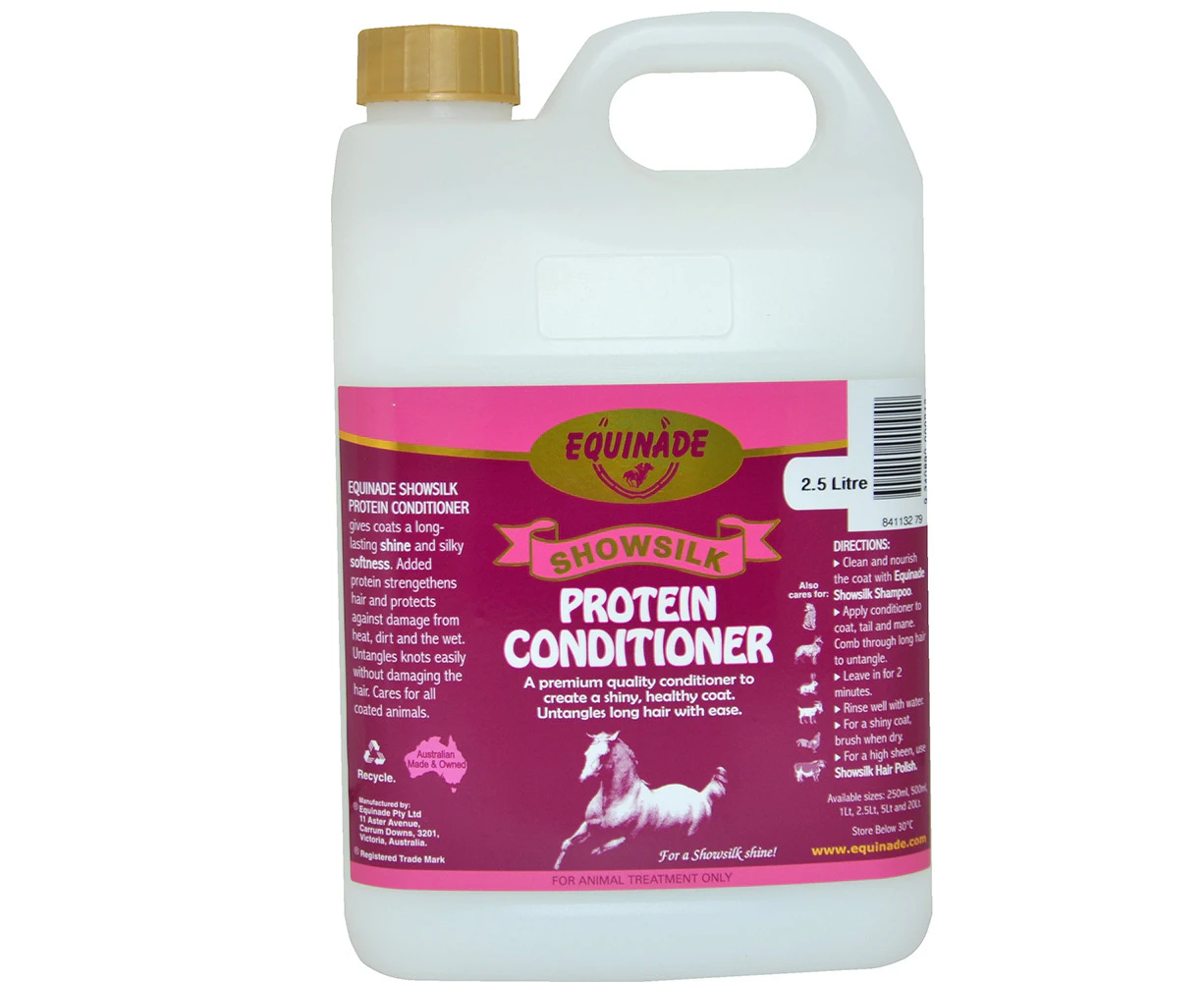 Equinade Showsilk Protein Conditioner Horse Pony Dog Cat Bird Stable Kennel 2.5Lt