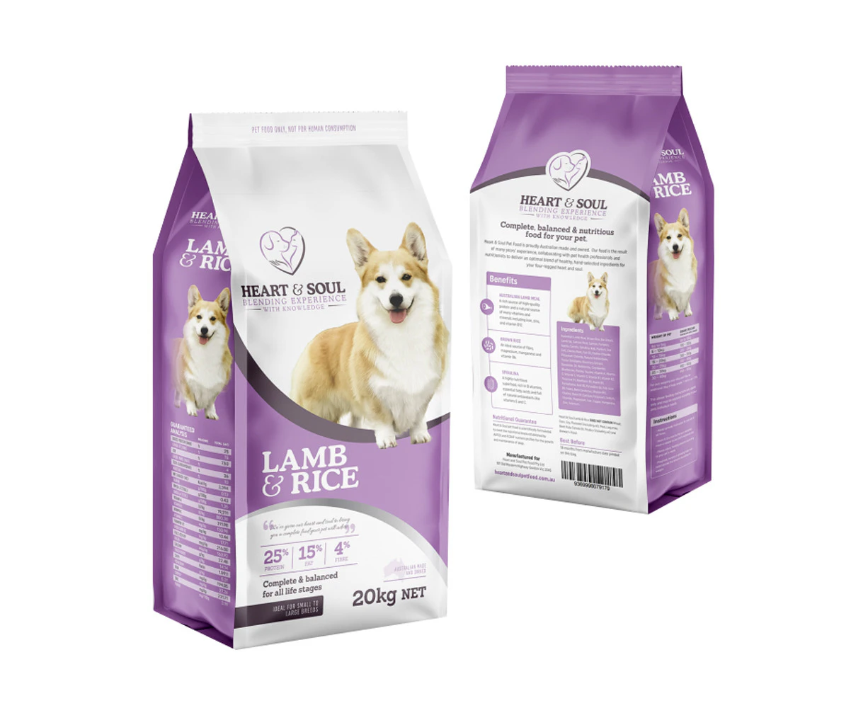 Heart & Soul All Life Stages Dry Dog Food Lamb & Rice 20kg