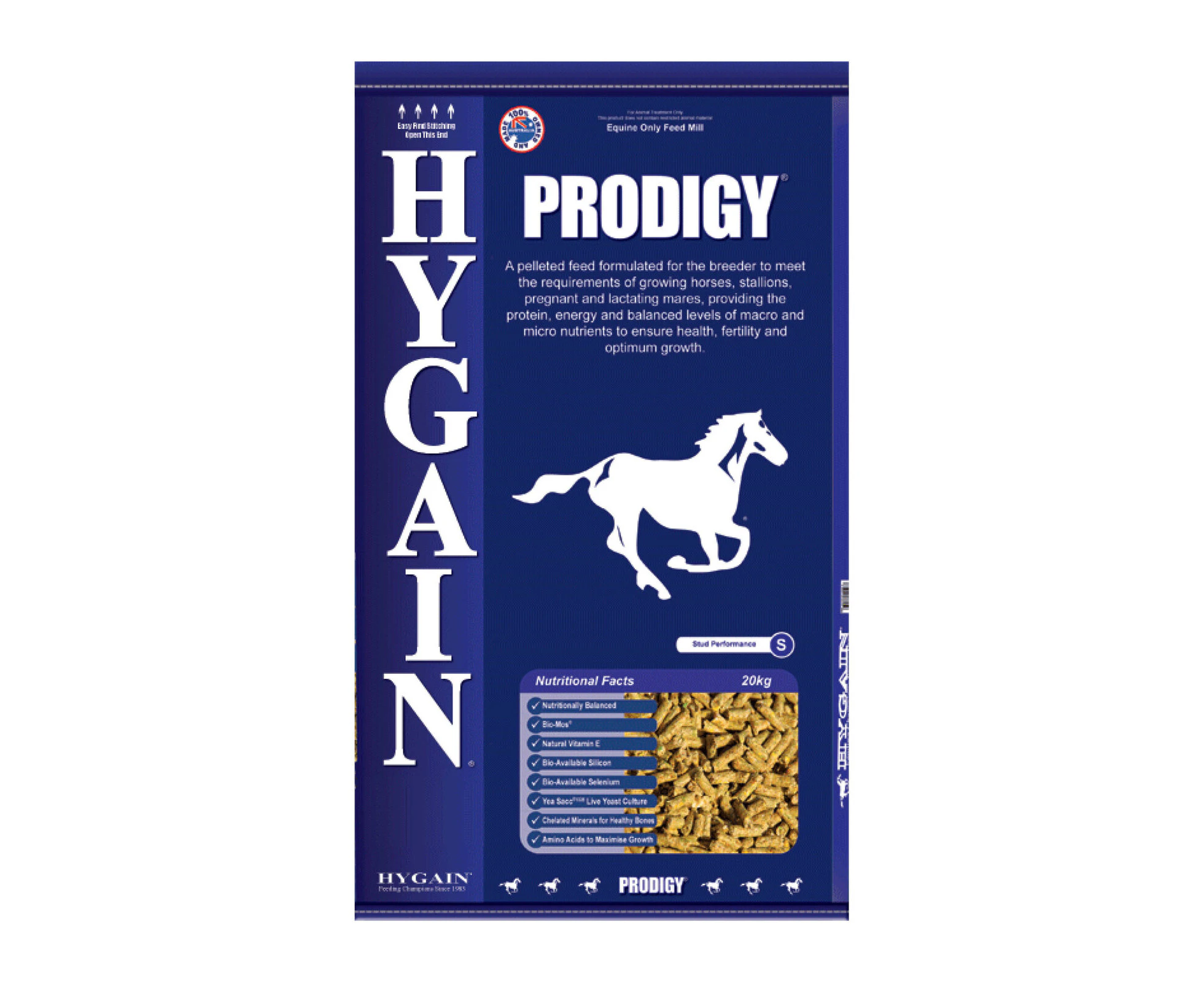 Hygain Prodigy Protein & Energy Horse Feed Pellet 20kg