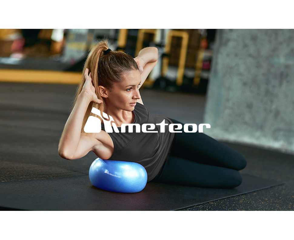 METEOR 20CM Anti-Burst Yoga Ball,Swiss Ball,Pilates Ball for  Exercise,Yoga,Pilates,Physio Therapy,Rehab,Office - Red x1PC