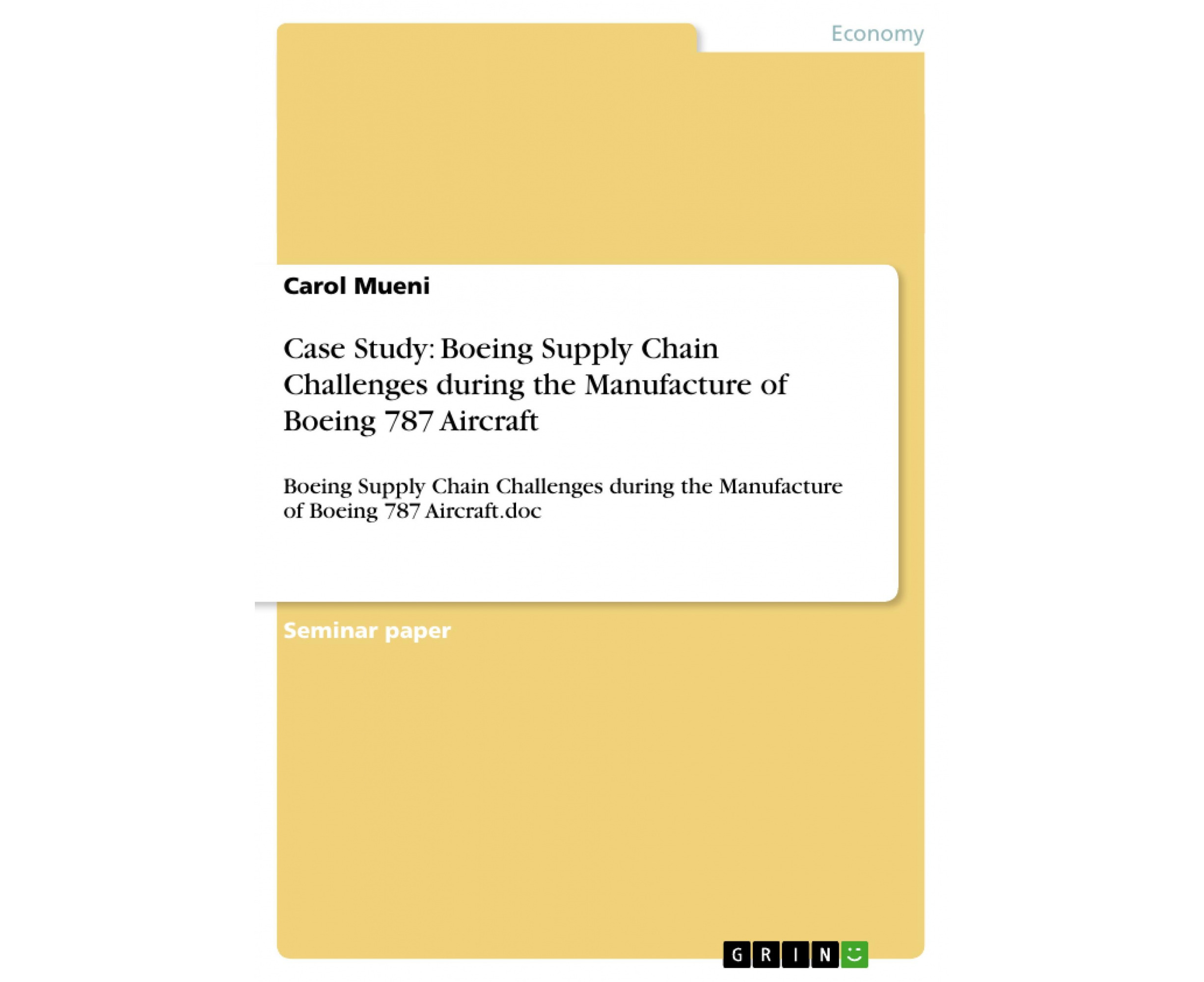 boeing supply chain case study