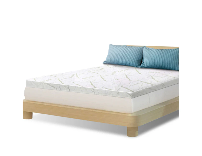 COOL GEL Memory Foam Mattress Topper BAMBOO Cover Queen 5CM Mat