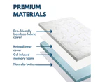 COOL GEL Memory Foam Mattress Topper BAMBOO Cover Queen 5CM Mat