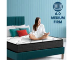 Single Size Mattress Bed Medium Firm Foam Bonnell Spring High Density Foam 16cm - Multicoloured
