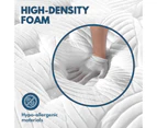 Single Size Bed 31cm Thick Euro Top Spring Foam Medium Firm Mattress - Multicoloured