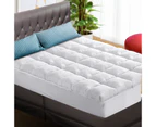 Double Size Mattress Bed Topper 1000GSM Bamboo Fibre Pillowtop Protector 5CM