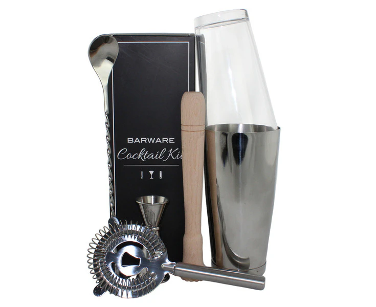 Cocktail Kit Stainless 6 Piece in Gift Box