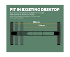 Oikiture Standing Desk 1.2m x 0.6m Sit Stand Height Adjustable Motorised Dual Motor Office