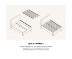 Oikiture Bed Frame Queen Size Platform Bed Base Frame Leather Headboard