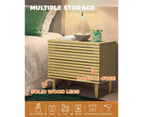 Oikiture Bedside Tables Side Table 2 Drawers Bedroom Furniture Storage Cabinet