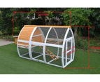 PawHub Xl Large Wooden Rabbit Hutch Chicken Coop Ferret Cage With Run Tray Arc