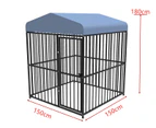 PawHub Large Heavy Duty Dog Cage Kennel Metal Hutch Pet Crate 180cm High