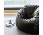 The Wombat, Big Memory Foam Bean Bag Chair / Pod (120 x 120cm) (Charcoal) - Charcoal