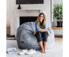 The Wombat, Big Memory Foam Bean Bag Chair / Pod (120 x 120cm) (Light Grey) - Light Grey