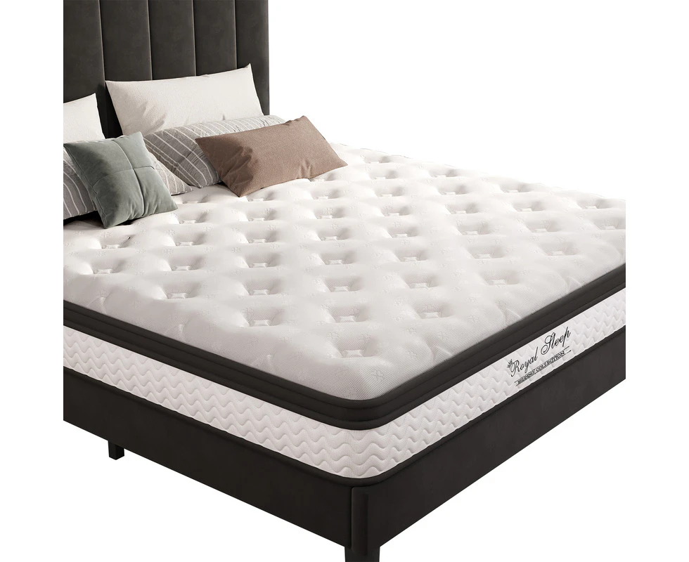 Royal Sleep Double Size Bed Mattress Memory Foam Bonnell Spring Medium Firm 21cm