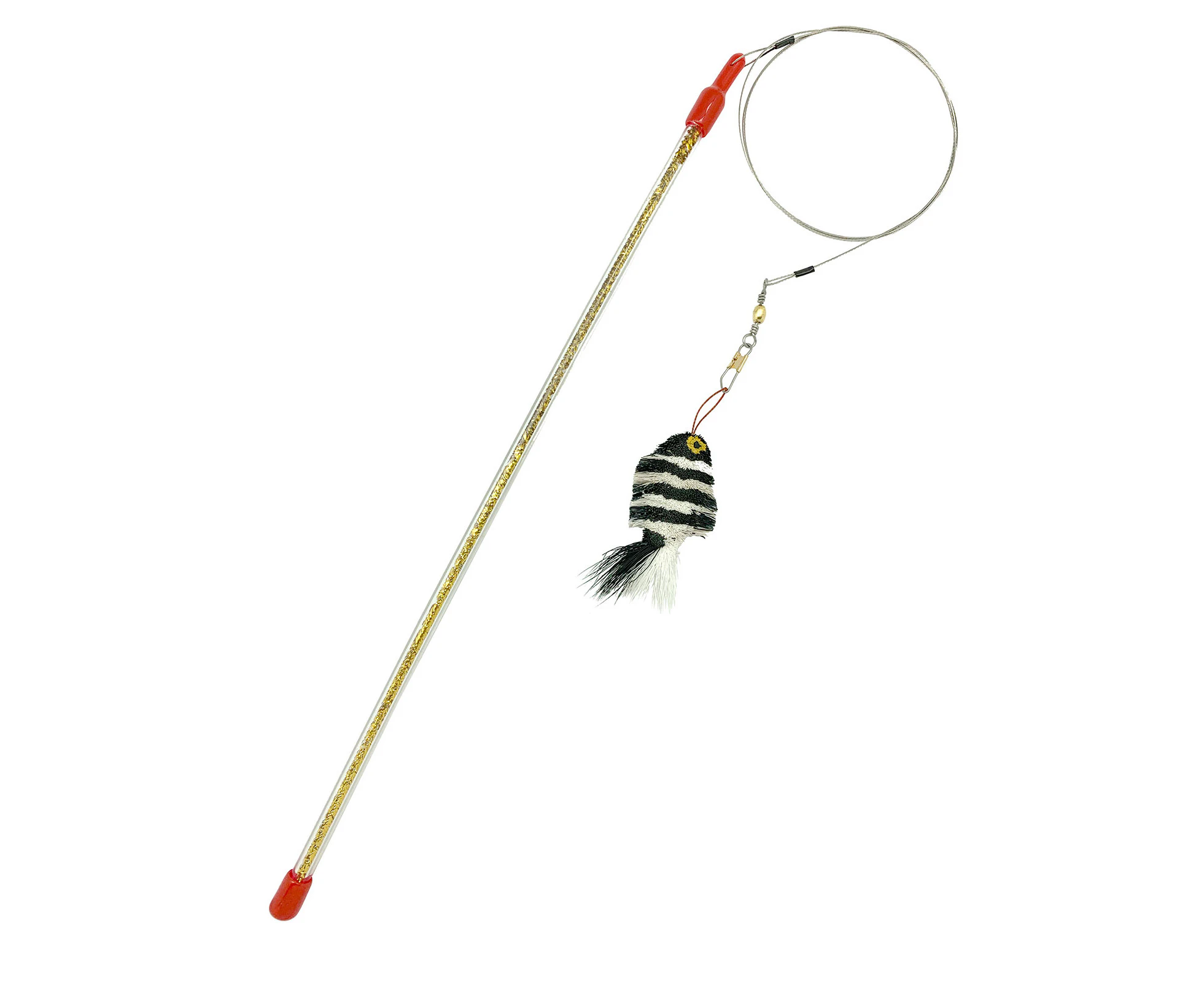 Go Cat Da Zebra Fish Da Bird Cat Wand Toy - Complete Kit