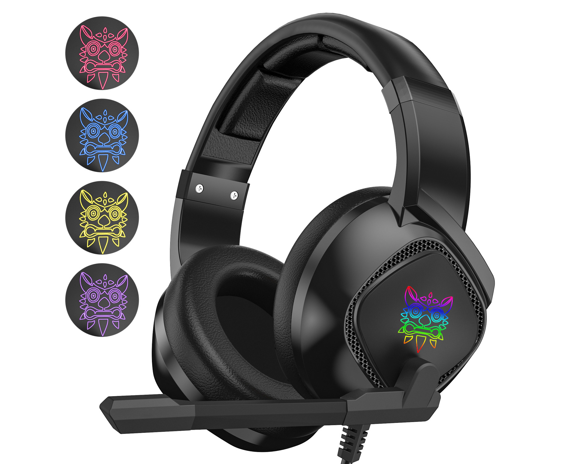 ONIKUMA K19 RGB Wired Stereo Gaming Headset for PS4 PC Xbox One