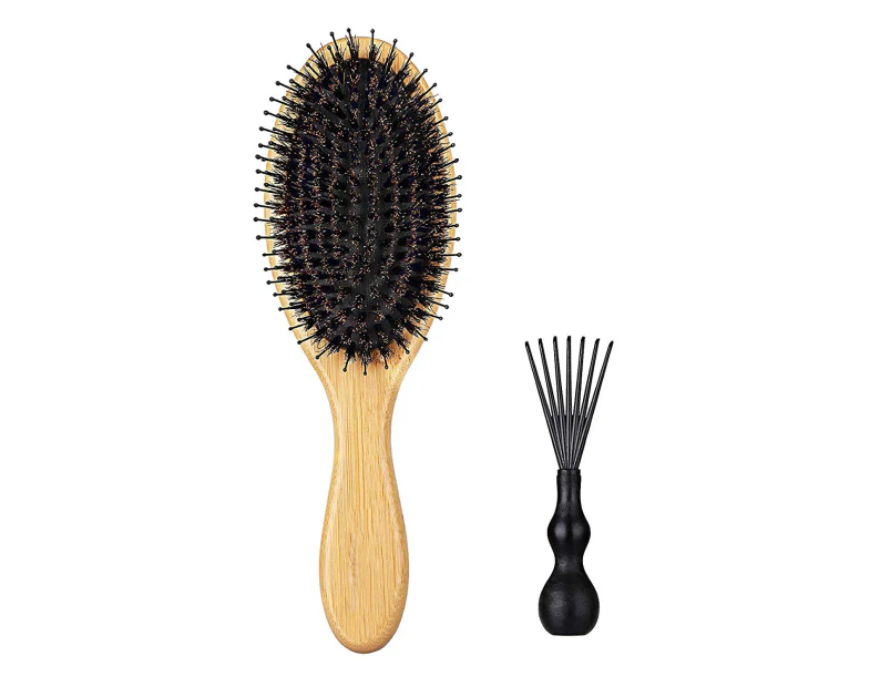Hair Brush, Natural Boar Bristle Hair Brush, Wooden Bamboo Hair Brush for  Women Mens, Paddle Brush Curly Hair Brush for Thick Hair & Anti Static  Detangling .au