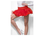 Petticoat Tulle Adult Red Size: One Size