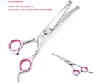 Dog Scissors with Round Tip, 5 in 1 Dog Scissors Set, Stainless Steel Cat Grooming Scissors, Dog Grooming Scissors