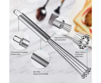 2 PCS Stainless Steel Ball Whisk Wire Egg Whisk Set,10 Inch+12 Inch