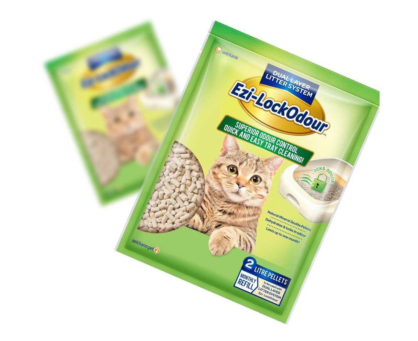 Ezi LockOdour Natural Mineral Zeolite Cat Litter Pellets 2kg