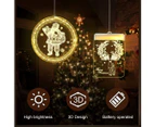 2 pcs Christmas Lights Outdoor Christmas Decoration, Hanging 3D Christmas Tree Lights, Christmas Tree Garland (2 styles)