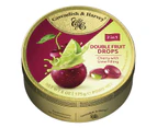 Cavendish and Harvey Double Fruit Cherry Drops Filled With Lime 175gm Tin Sweets