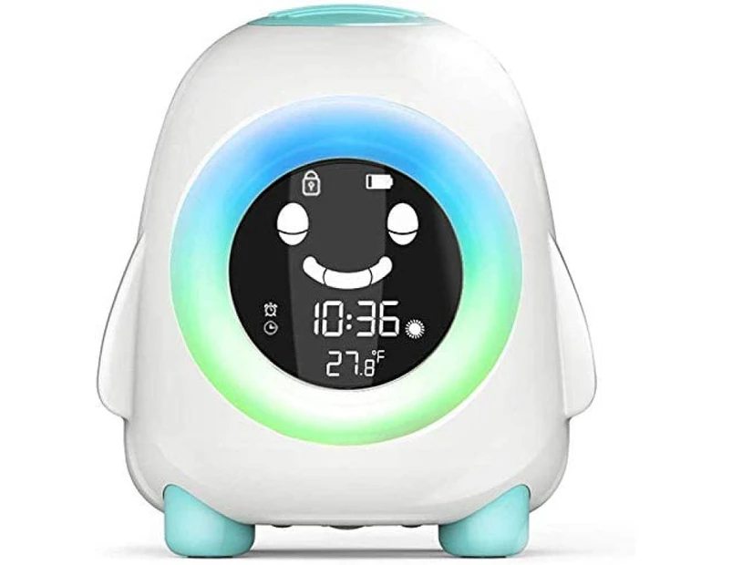 Children's Light Alarm Clock, Children's Alarm Clock Wake Up Light Alarm Clock, Children's Sleep Trainer with 5 Color Changing